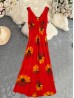 Sunflower V -Neck Sleeveless Summer Dress